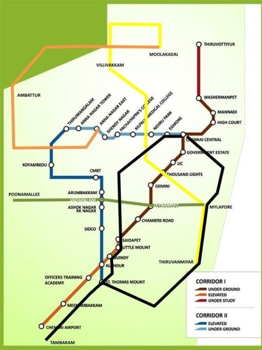 Chennai Metro Phase 2 Map | UrbanDuniya