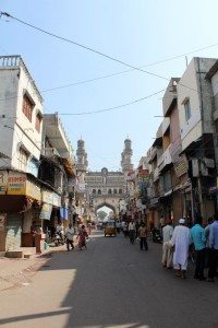 Charminar seen from Laad Bazaar, Hyderabad