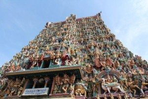 Sri Meenakshi temple towers over Madurai