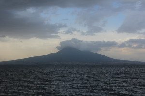 Sunset over Mt Vesuvius