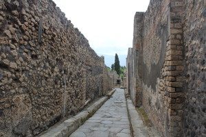 One of Pompei's eerily ruined streets