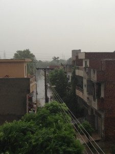 Rainfall over Sabzazar in southern Lahore last week