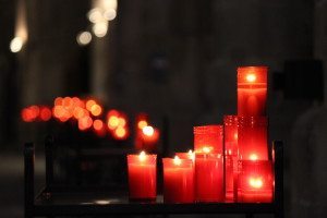 Candles in Basilica of Santa Maria del Mar