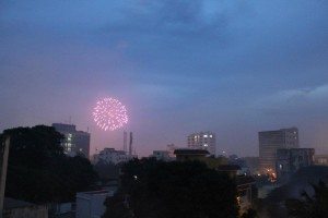 Diwali fireworks over Chennai