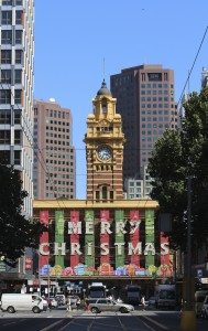 Flinders Street Station gets into the festive spirit