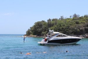 Watersports at Shelly Beach's protected bay