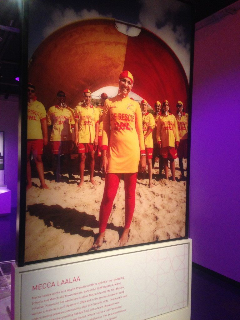 A profile of surf lifesaver Mecca Laalaa at Faith Fashion Fusion at the Melbourne Immigration Museum