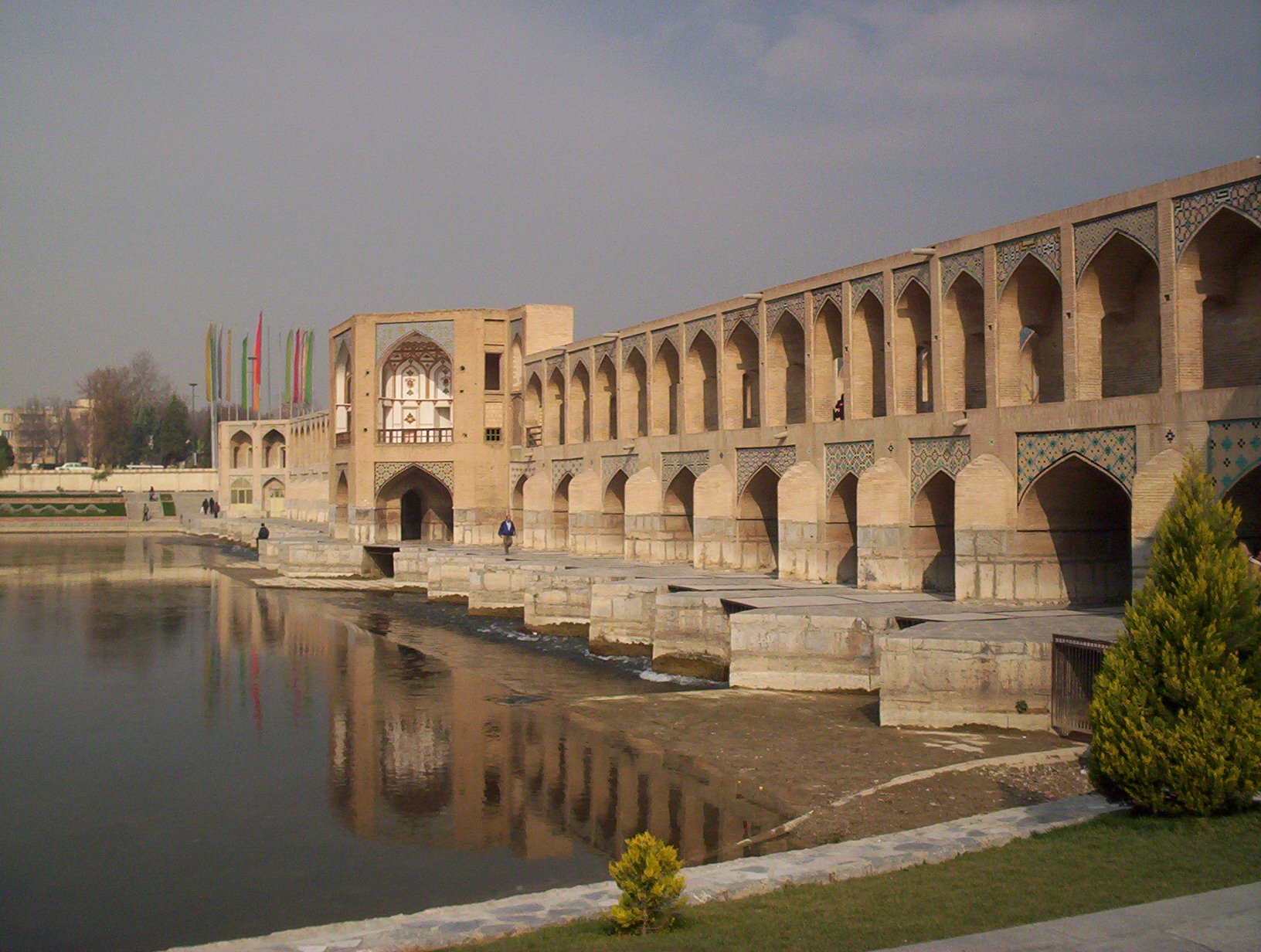 Khaju Bridge, Esfahan. The lower plinths were designed to be utilised by locals reciting poetry.