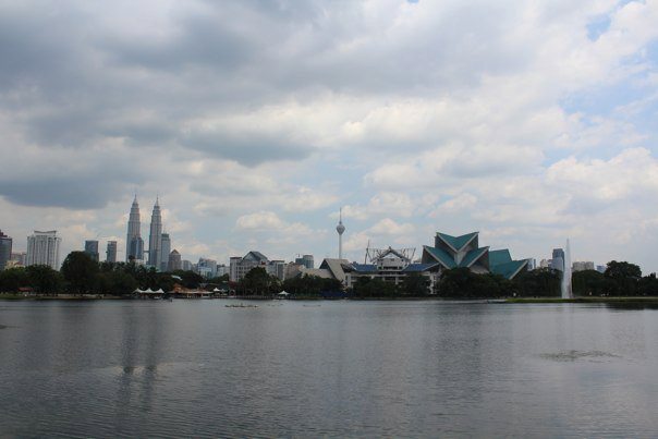 Kuala Lumpur seen from across Lake Titiwangsa