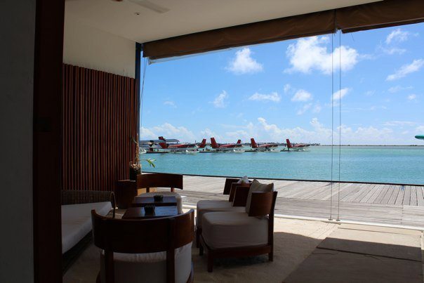 W Resort and Spa waiting lounge, Malé seaplane port