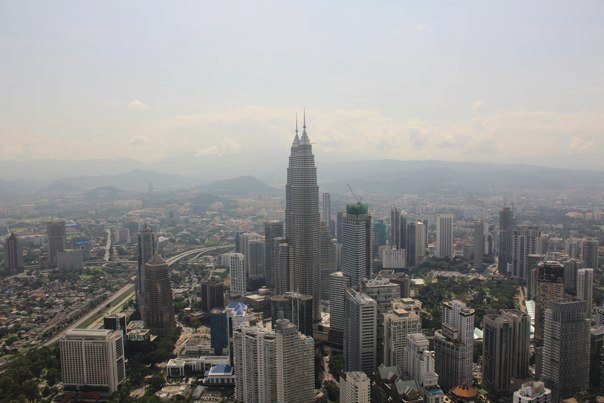 Petronas Tower viewed from Menara KL, Kuala Lumpur
