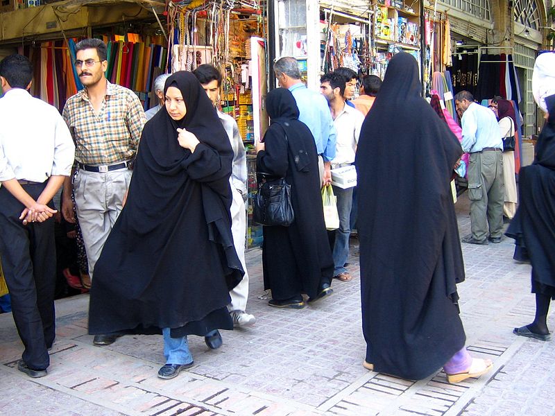 Chador worn in Iran (Image: Wikipedia)