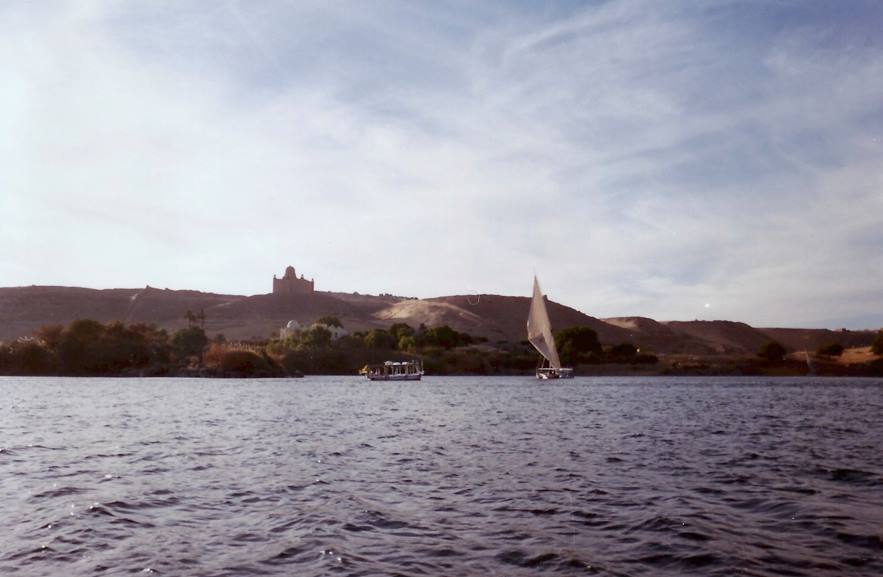 Felucca trip on the River Nile at Aswan - Shrine to Aga Khan