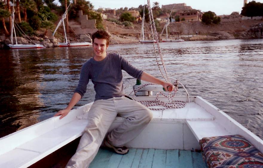 On the felucca. Look how young I was!!