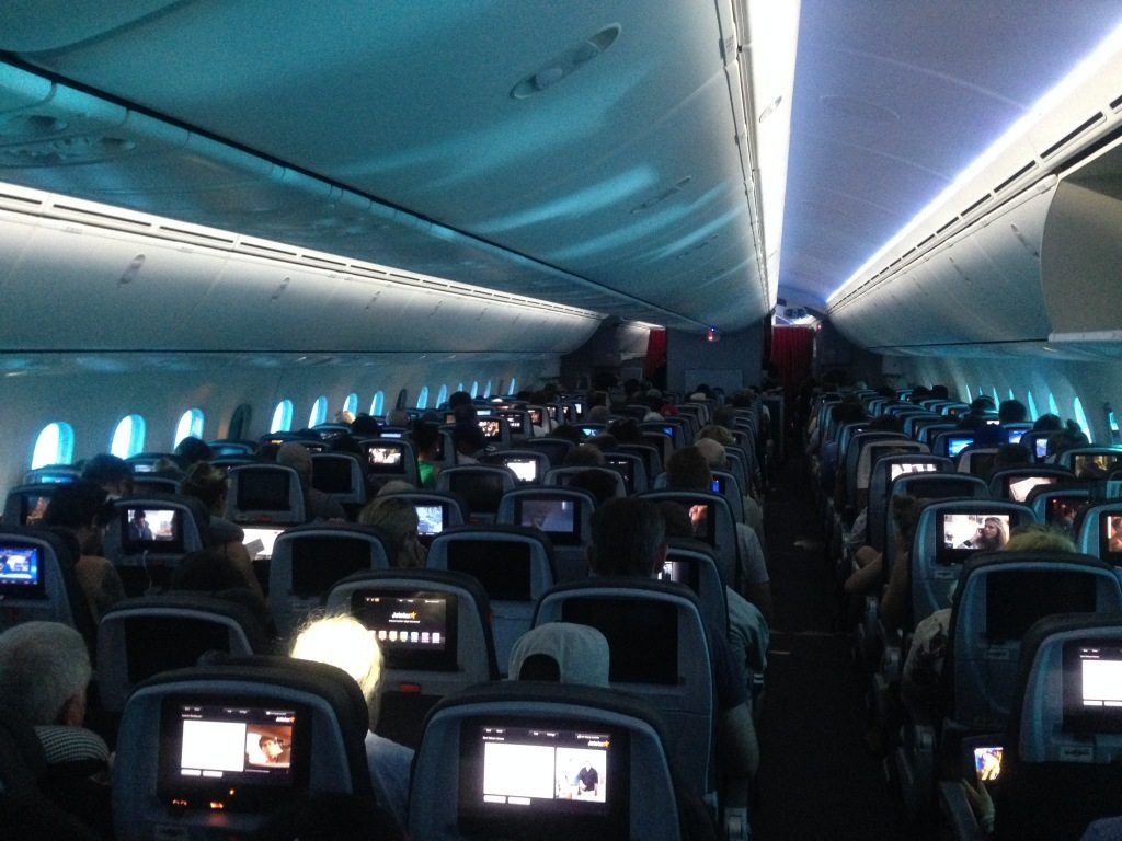 In flight on Jetstar's Dreamliner
