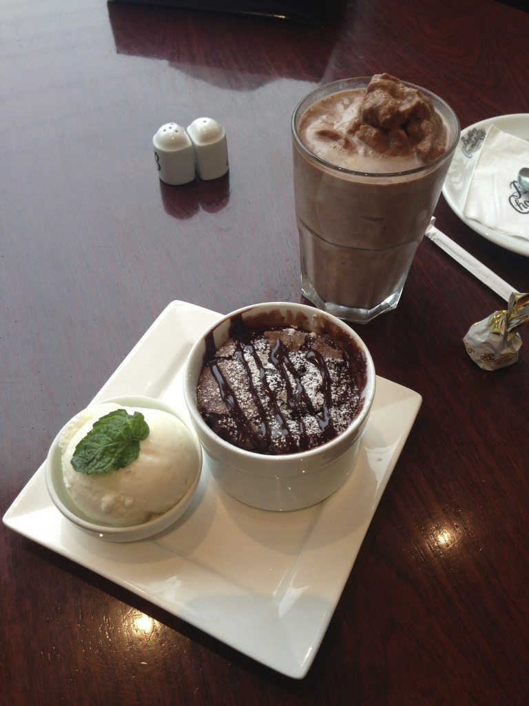 Butlers Chocolate Frappe and Chocolate Lava Cake