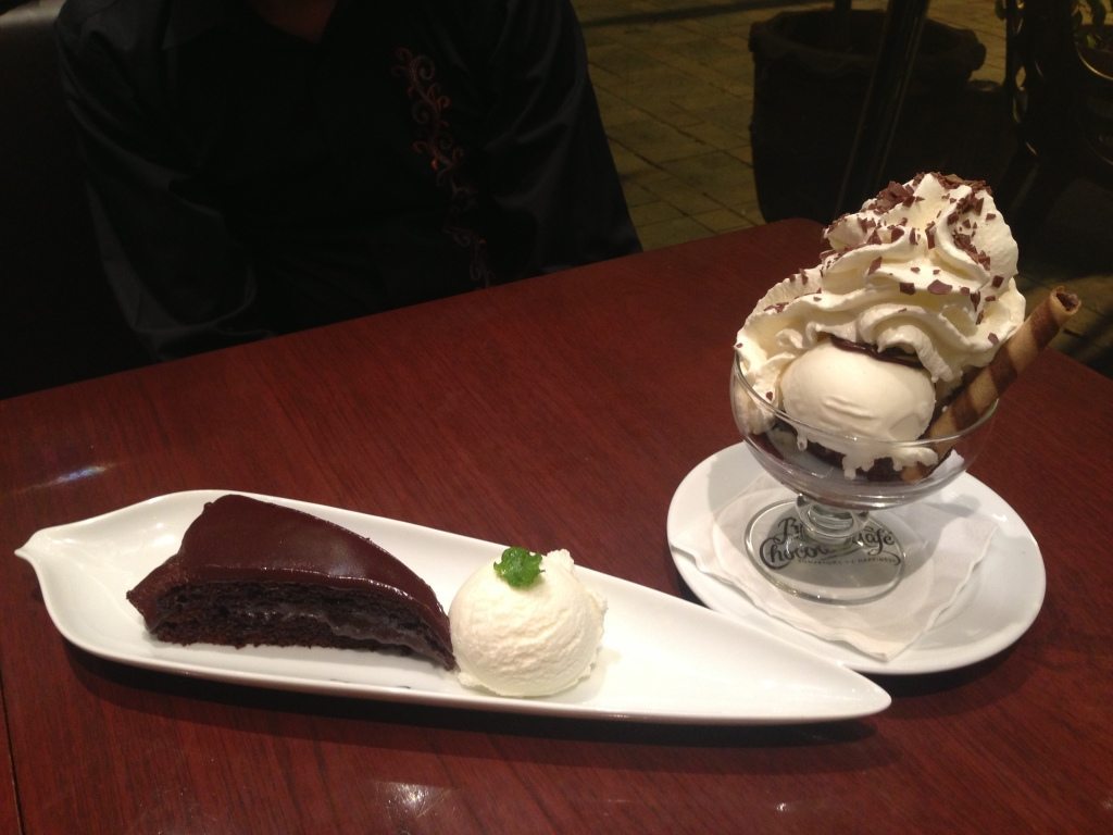 Butlers Chocolate Temptation Cake and a sundae