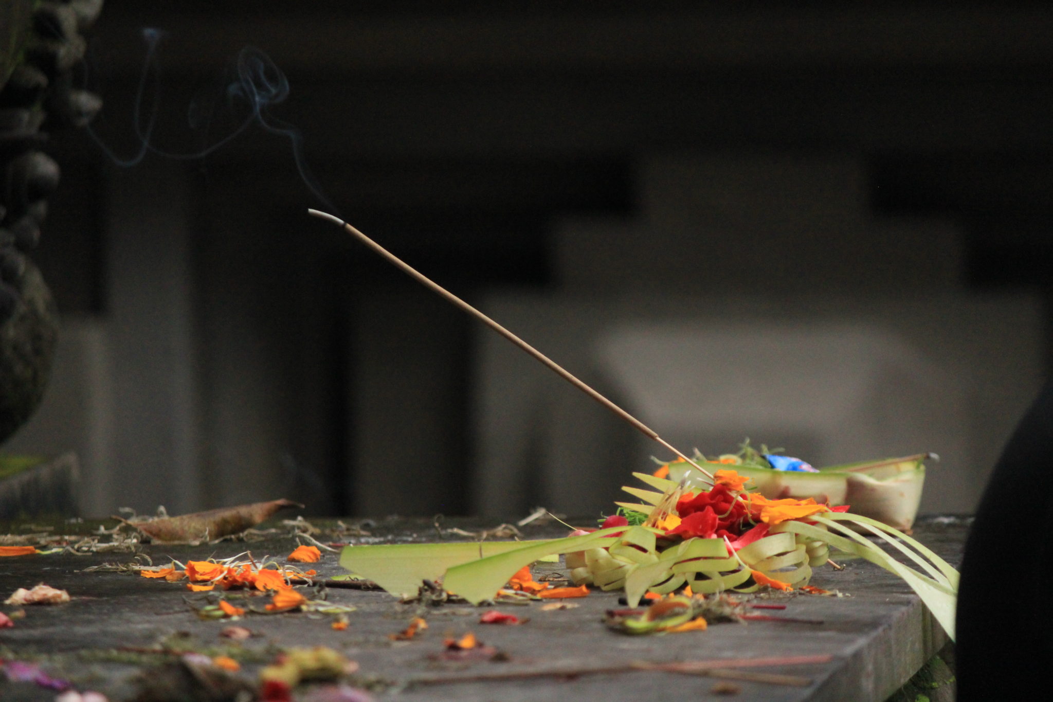 Offerings at a Hindu temple