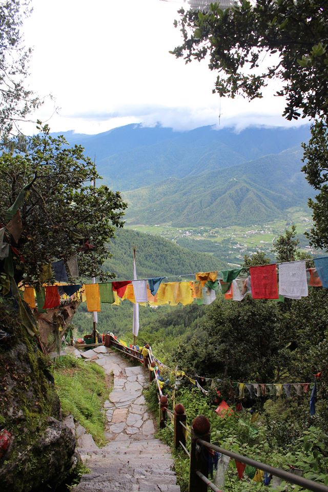 Paro Valley from the trail to Taktshang Goemba (Tiger's Nest Monastery)