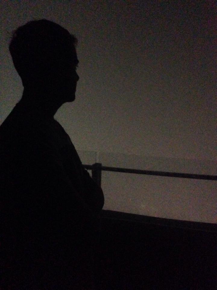 Looking out over a very foggy Melbourne winter's night