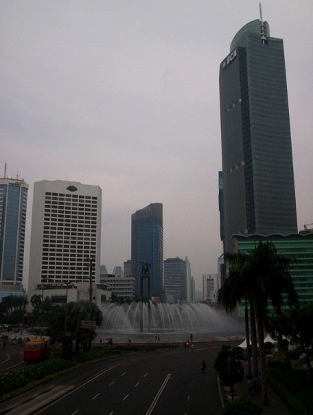 Downtown jakarta and the 'Welcome Monument'