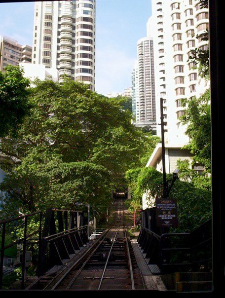 Yes, it's green! Hong Kong's Peak Tramway