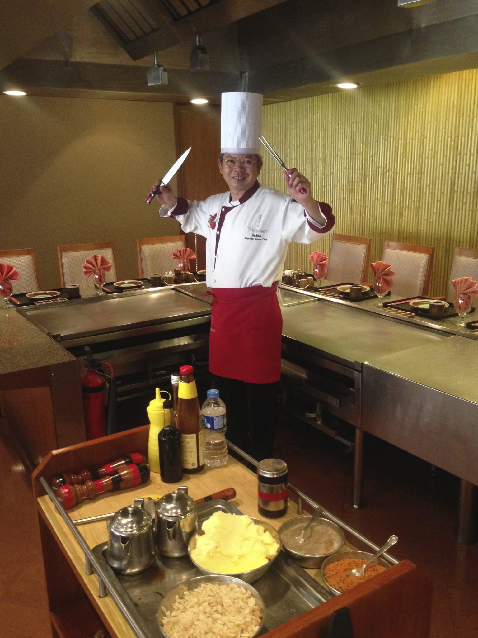 Teppanyaki chef at Fujiyama