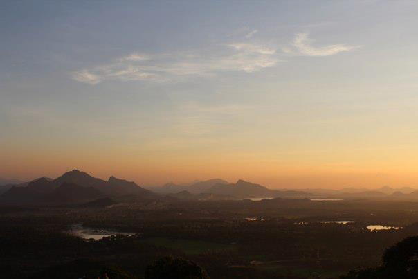 Sunset from the top of Sigiriya's Lion Rock