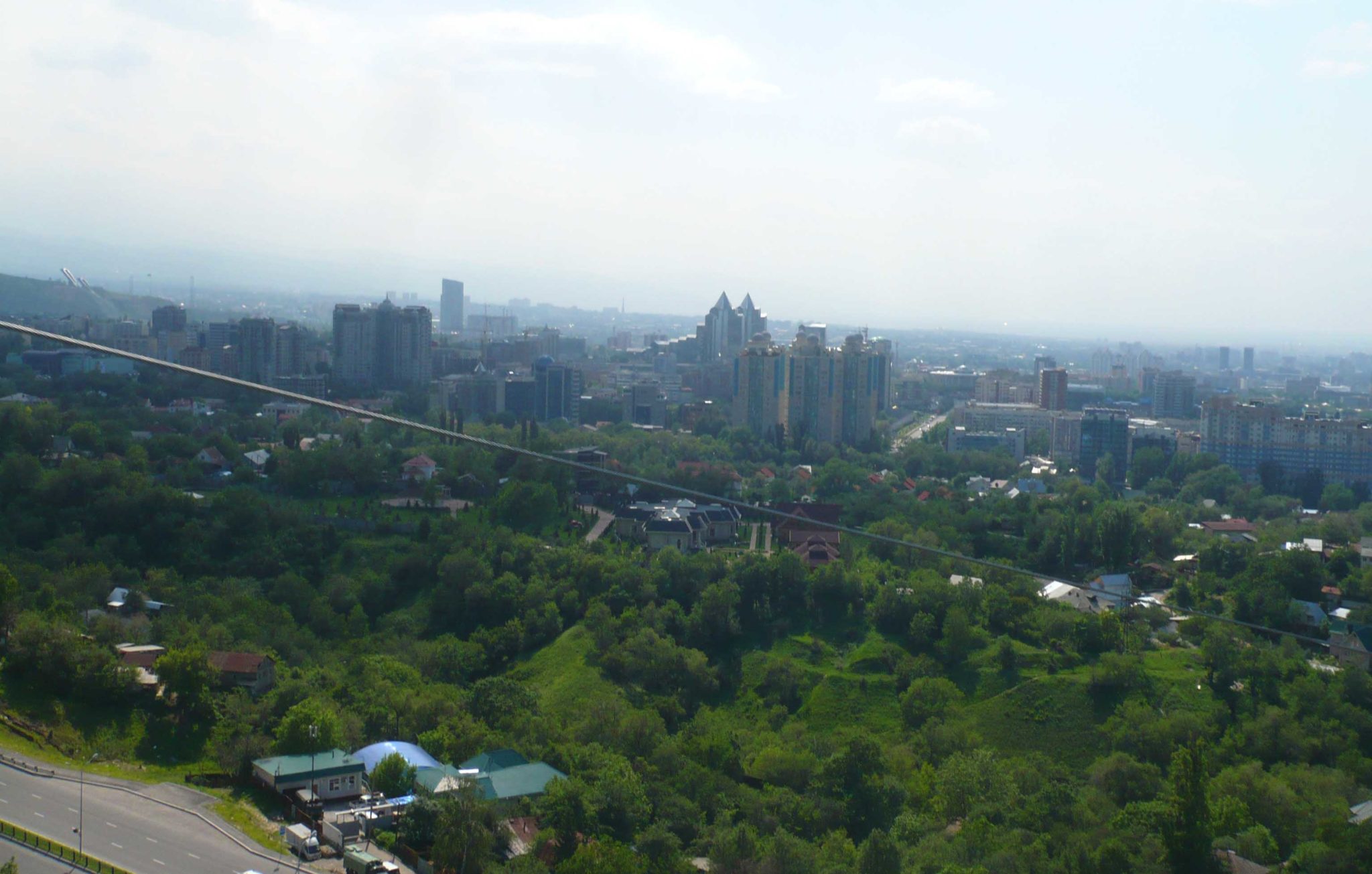 Almaty from the cable car to Kok Tobe