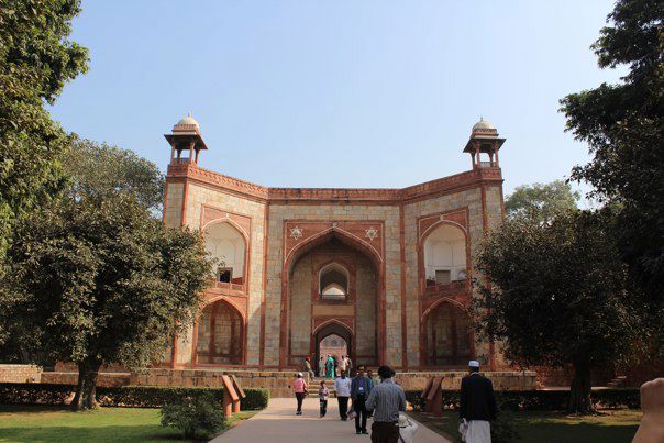 The main gate entering the garden of Humayun's Tomb