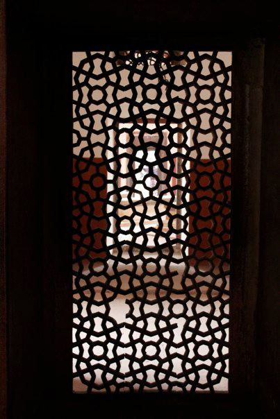 Jali (carved lattice panel) at Humayun's Tomb