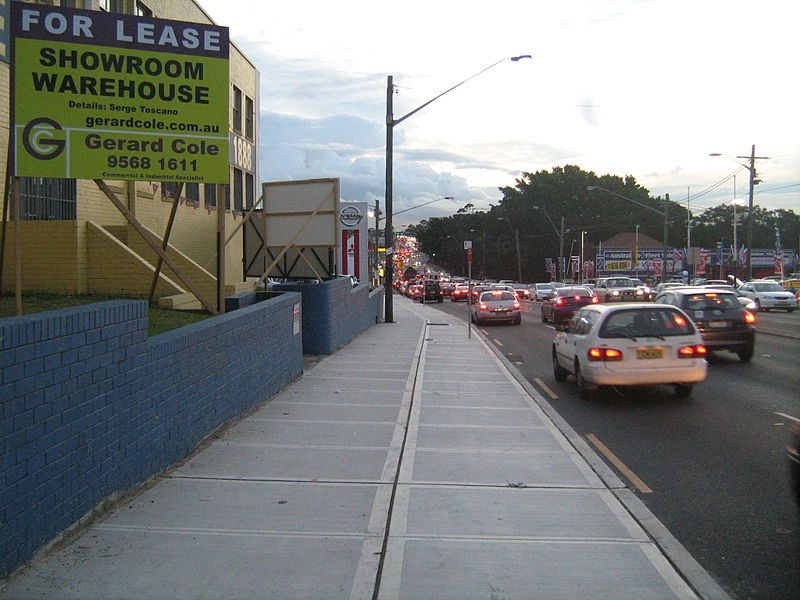 Parramatta Road near Burwood (Image: Wikimedia Commons)