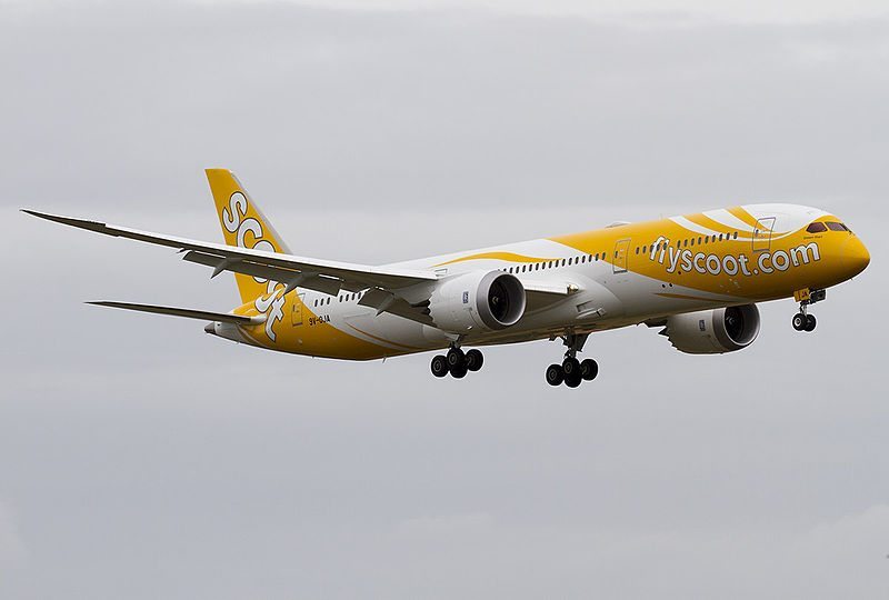 Scoot Airlines' 787 Dreamliner (Image: Wikimedia Commons Benny Zheng)