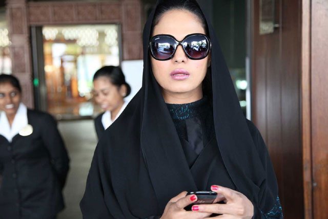 Yep, it's Veena Malik in a hijab! (Image: Abrarraja86)