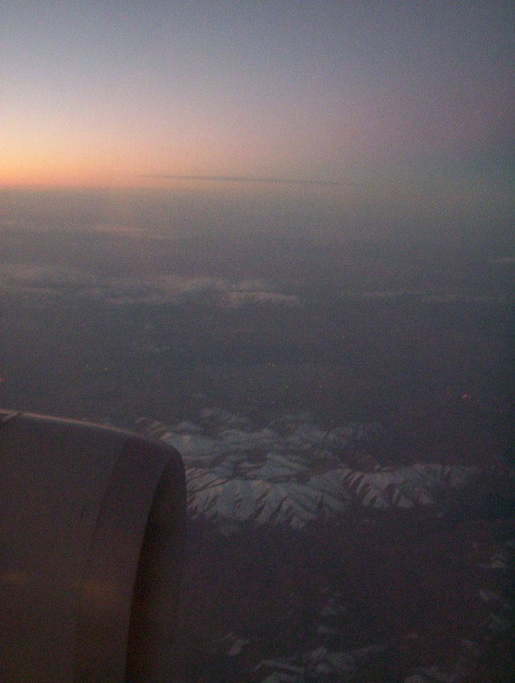 Sunrise over mountains in Iran enroute to Tabriz