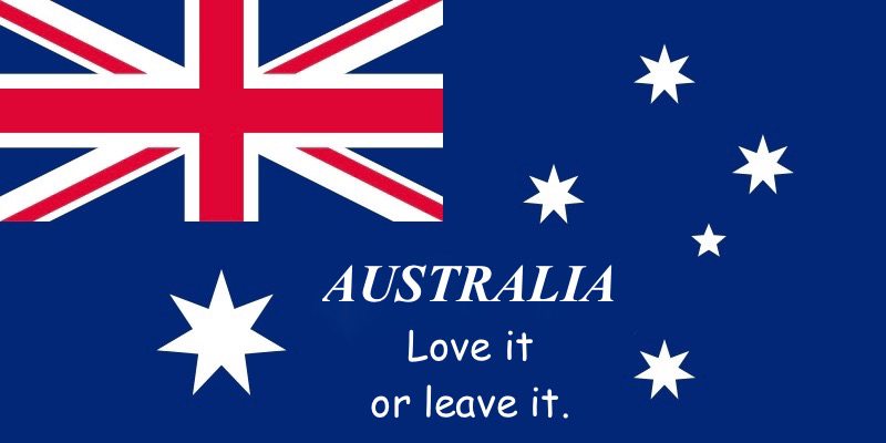 Australia flag co-opted.
