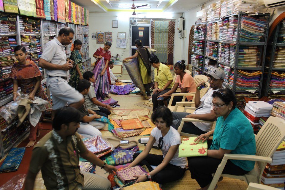 Shopping for Kanchipuram silk saris