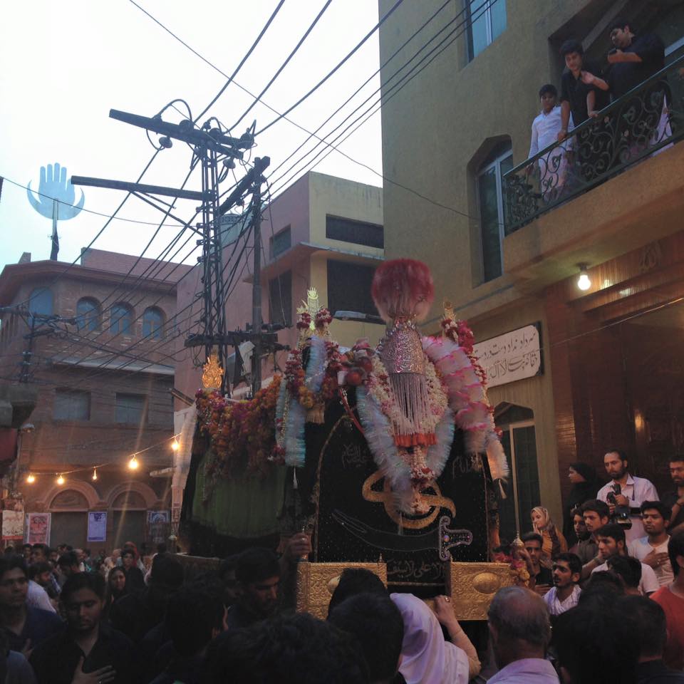 A Shia mourning procession in Lahore, Pakistan
