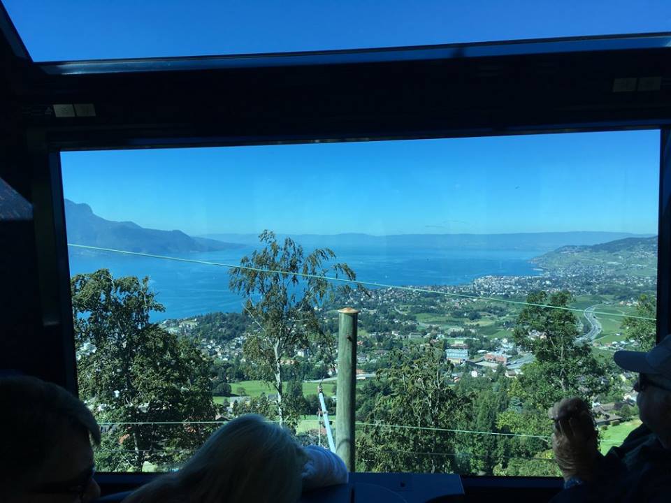 Montreux and Lake Geneva from the Goldenpass train