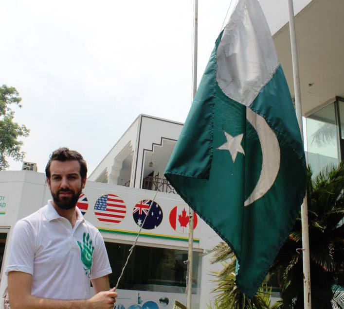 me and the Pakistani flag