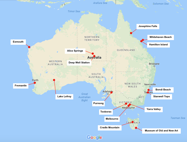 2016 Qantas inflight safety video map