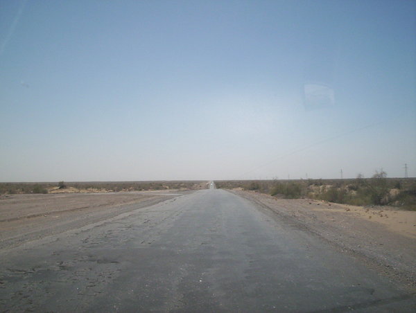 This is just over the border in Turkmenistan, but typical of the scenery near the Farab border